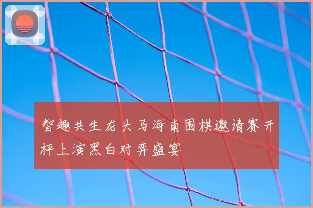 智趣共生龙头马海南围棋邀请赛开枰上演黑白对弈盛宴